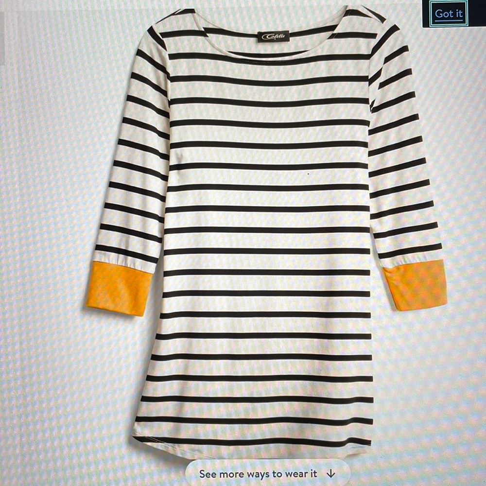 Knit top with pop of color
